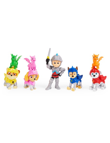 PAW Patrol Rescue Knights Gift Pack da 5 personaggi e 3 draghi