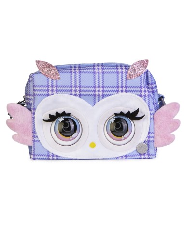 Purse Pets , Print Perfect Hoot Couture Owl, animale giocattolo e borsa interattiva con oltre 30 effetti sonori e reazioni,