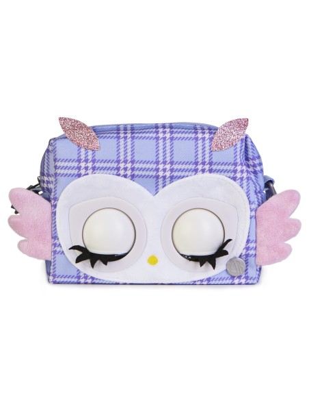 Purse Pets , Print Perfect Hoot Couture Owl, animale giocattolo e borsa interattiva con oltre 30 effetti sonori e reazioni,