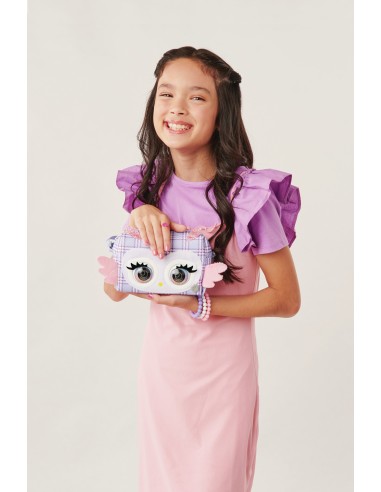 Purse Pets , Print Perfect Hoot Couture Owl, animale giocattolo e borsa interattiva con oltre 30 effetti sonori e reazioni,