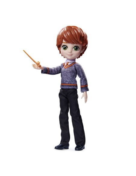 Wizarding World | Bambola articolata Ron Weasley 20cm | Bacchetta e divisa di Hogwarts inclusa | Collezione Harry Potter | Per