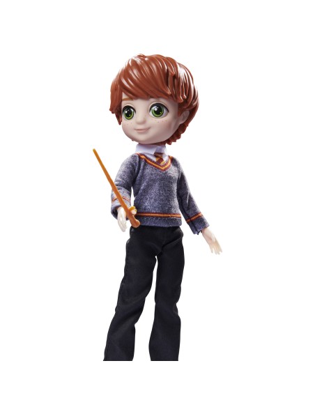 Wizarding World | Bambola articolata Ron Weasley 20cm | Bacchetta e divisa di Hogwarts inclusa | Collezione Harry Potter | Per