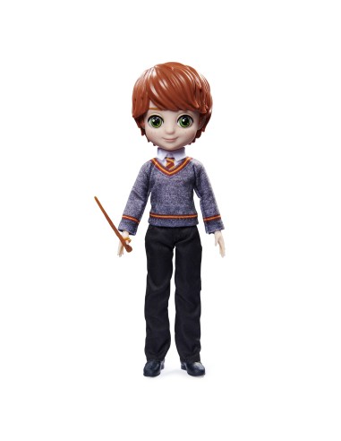 Wizarding World | Bambola articolata Ron Weasley 20cm | Bacchetta e divisa di Hogwarts inclusa | Collezione Harry Potter | Per