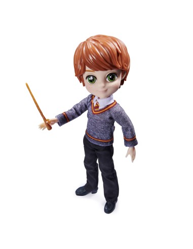Wizarding World | Bambola articolata Ron Weasley 20cm | Bacchetta e divisa di Hogwarts inclusa | Collezione Harry Potter | Per