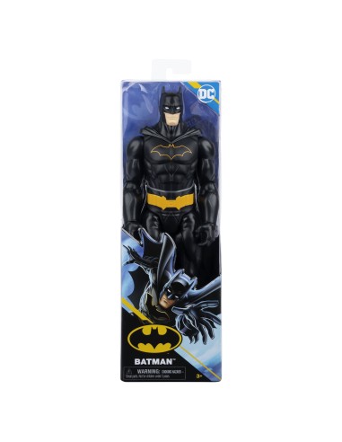 DC Comics | BATMAN | Personaggio Batman in scala 30 cm con decorazioni e armatura nera originale, mantello e 11 punti di