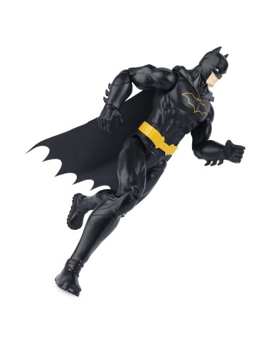 DC Comics | BATMAN | Personaggio Batman in scala 30 cm con decorazioni e armatura nera originale, mantello e 11 punti di
