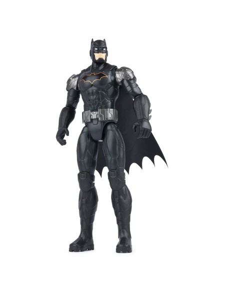 DC Comics | BATMAN | Personaggio Batman in scala 30 cm con Armatura Combact Grigio, mantello e 11 punti di articolazione -