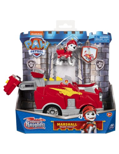 PAW Patrol | Veicolo Rescue Knights di Marshall | Camion dei pompieri con personaggio | Giochi per bambini dai 3 anni in su