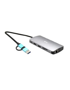 i-tec USB 3.0 USB-C Thunderbolt 3x Display Metal Nano Dock with LAN + Power Delivery 100 W
