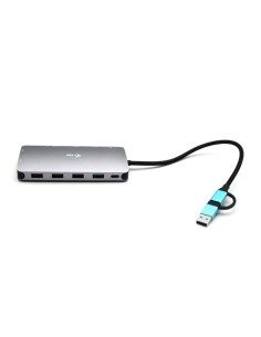 i-tec USB 3.0 USB-C Thunderbolt 3x Display Metal Nano Dock with LAN + Power Delivery 100 W 2