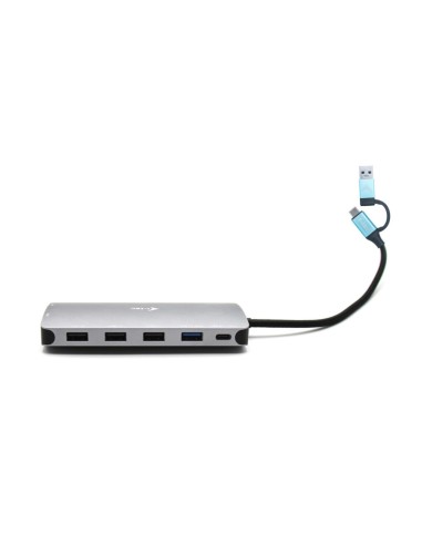 i-tec USB 3.0 USB-C Thunderbolt 3x Display Metal Nano Dock with LAN + Power Delivery 100 W