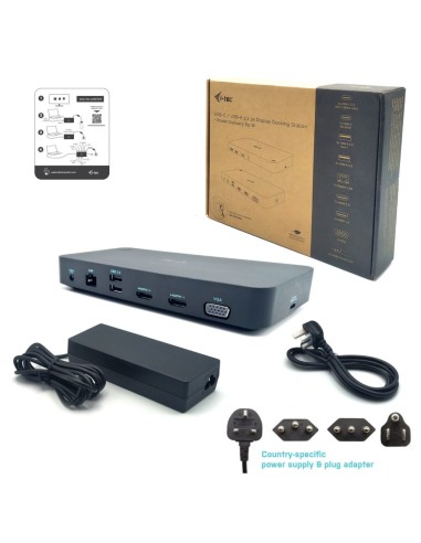 i-tec USB 3.0 USB-C Thunderbolt, 3x Display Docking Station + Power Delivery 65W