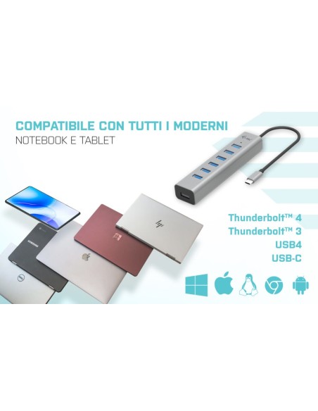 i-tec USB-C Charging Metal HUB 7 Port
