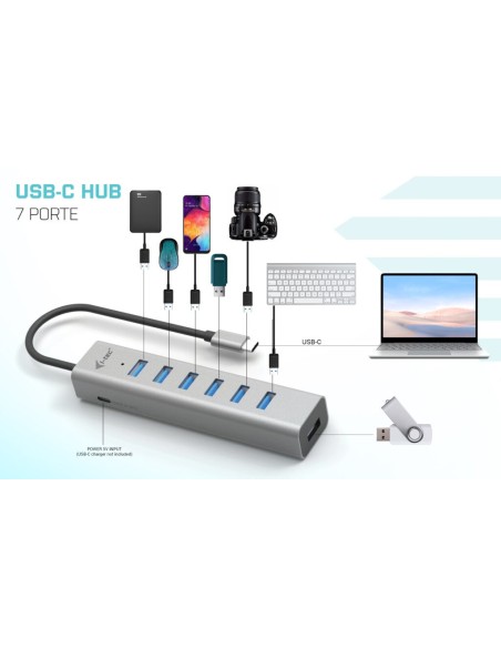 i-tec USB-C Charging Metal HUB 7 Port