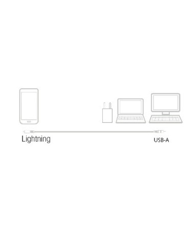 Ewent EW1278 cavo Lightning 1 m Bianco