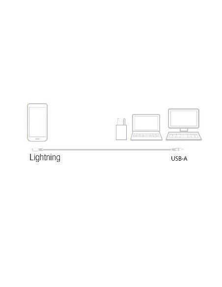 Ewent EW1278 cavo Lightning 1 m Bianco