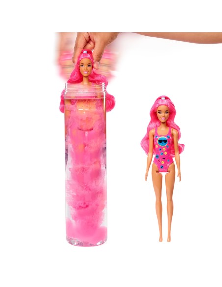 Barbie Color Reveal con 7 sorprese, Serie Fluo Tie-Dye con stampa Tie-Dye ed effetto cambia colore, Giocattolo e regalo per