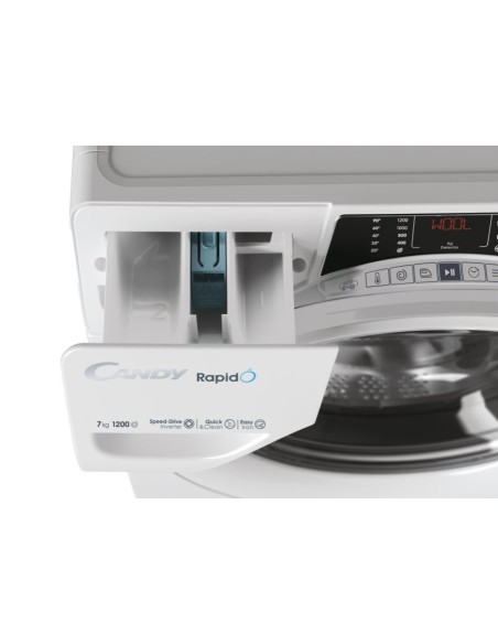 Candy RapidÓ RO41274DWMST 1-S lavatrice Caricamento frontale 7 kg 1200 Giri min A Bianco